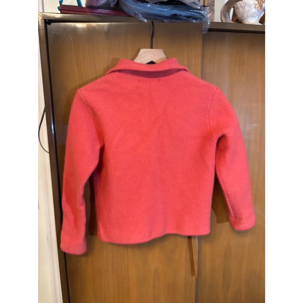 Vintage Petite Sophisticate Coral Sweater Jacket Size S - Picture 2 of 3